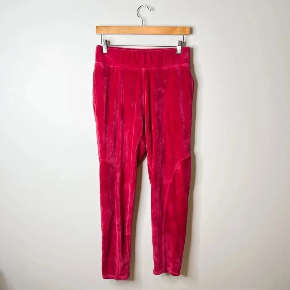 Free People Movement Pink Velvet Jogger Pants